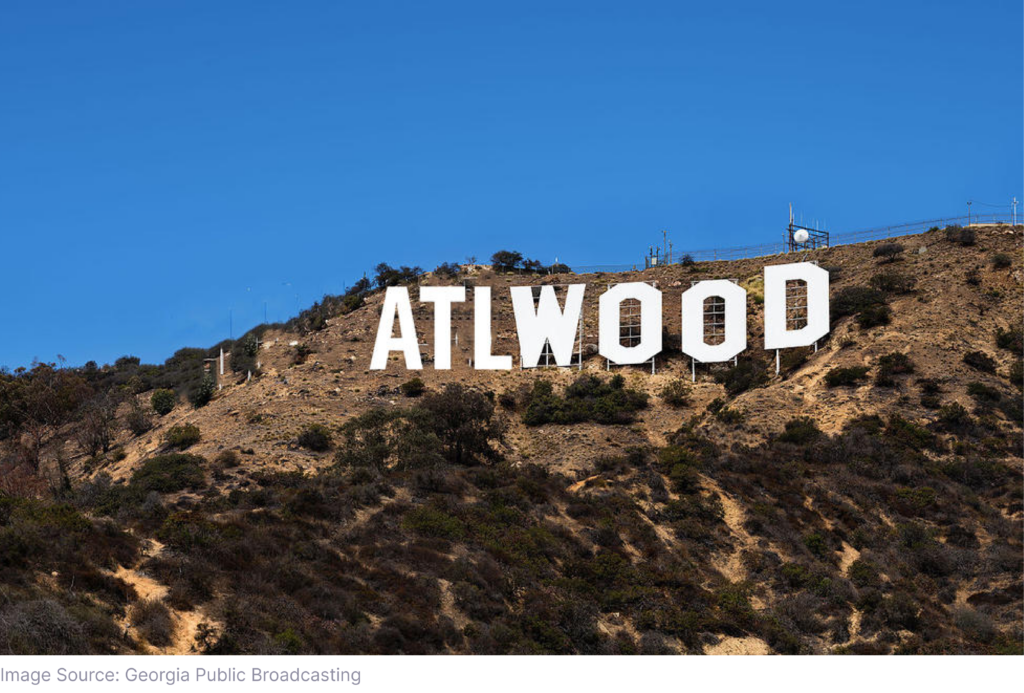 Hollywood sign edited into ATLwood